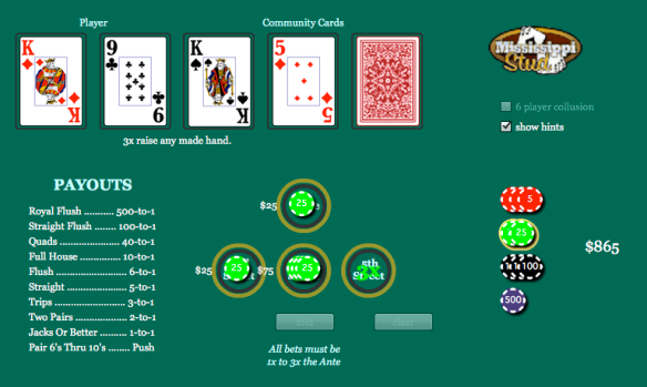 How to Play Mississippi Stud